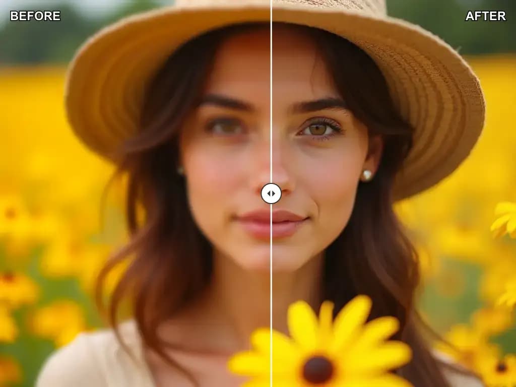 Cleaner photo after AI enhancement